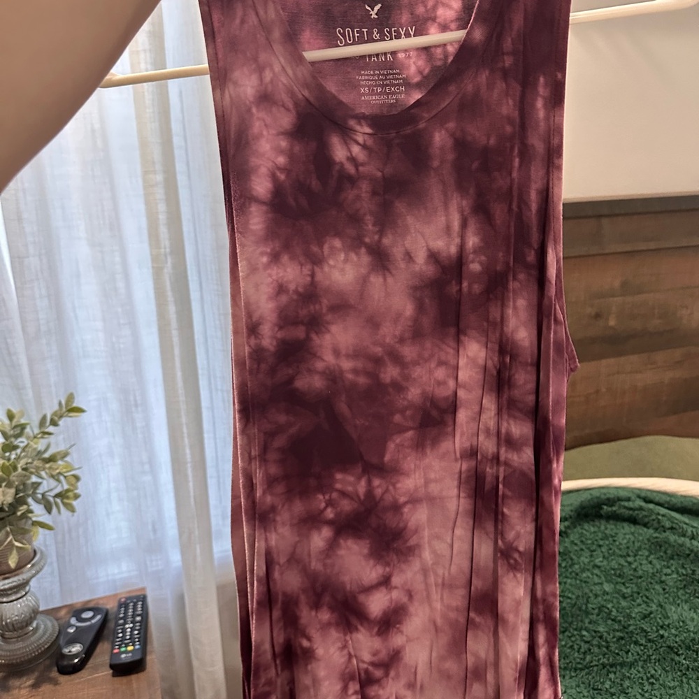 Women's Tie-Dye Tank Top - Purple